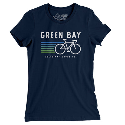 Green Bay Cycling Women's T-Shirt-Midnight Navy-Allegiant Goods Co. Vintage Sports Apparel