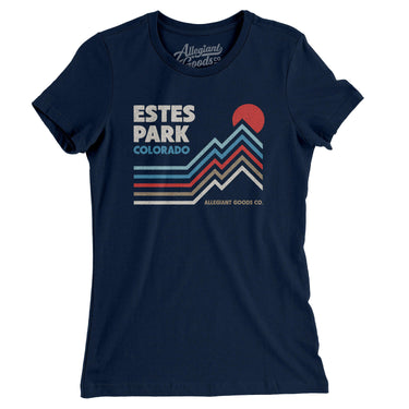 Estes Park Colorado Women's T-Shirt-Midnight Navy-Allegiant Goods Co. Vintage Sports Apparel