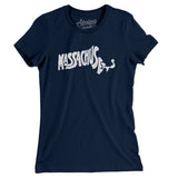 Massachusetts State Shape Text Women's T-Shirt-Allegiant Goods Co. Vintage Sports Apparel
