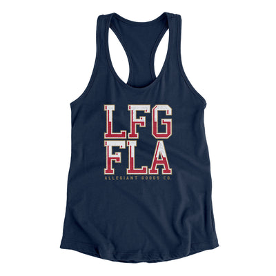 Lfg Fla Women's Racerback Tank-Midnight Navy-Allegiant Goods Co. Vintage Sports Apparel