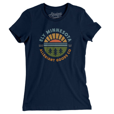 Ely Minnesota Retro Badge Women's T-Shirt-Allegiant Goods Co. Vintage Sports Apparel
