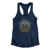 Bastrop Texas Retro Badge Women's Racerback Tank-Midnight Navy-Allegiant Goods Co. Vintage Sports Apparel