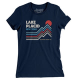 Lake Placid New York Women's T-Shirt-Midnight Navy-Allegiant Goods Co. Vintage Sports Apparel