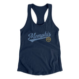 Memphis Vintage Script Women's Racerback Tank-Allegiant Goods Co. Vintage Sports Apparel