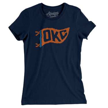 Okc Pennant Women's T-Shirt-Allegiant Goods Co. Vintage Sports Apparel