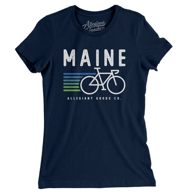 Maine Cycling Women's T-Shirt-Midnight Navy-Allegiant Goods Co. Vintage Sports Apparel