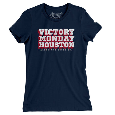 Victory Monday Houston Women's T-Shirt-Midnight Navy-Allegiant Goods Co. Vintage Sports Apparel