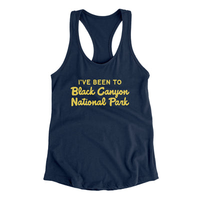 I've Been To Black Canyon National Park Women's Racerback Tank-Midnight Navy-Allegiant Goods Co. Vintage Sports Apparel