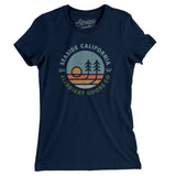 Seaside California Retro Badge Women's T-Shirt-Midnight Navy-Allegiant Goods Co. Vintage Sports Apparel