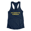 I've Been To Virginia Women's Racerback Tank-Midnight Navy-Allegiant Goods Co. Vintage Sports Apparel