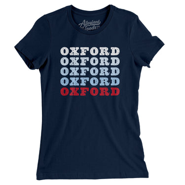 Oxford Repeat Women's T-Shirt-Midnight Navy-Allegiant Goods Co. Vintage Sports Apparel
