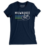 Milwaukee Cycling Women's T-Shirt-Midnight Navy-Allegiant Goods Co. Vintage Sports Apparel