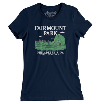 Fairmount Park Women's T-Shirt-Midnight Navy-Allegiant Goods Co. Vintage Sports Apparel
