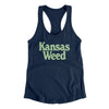 Kansas Weed Women's Racerback Tank-Midnight Navy-Allegiant Goods Co. Vintage Sports Apparel