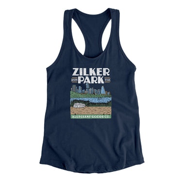 Zilker Park Women's Racerback Tank-Allegiant Goods Co. Vintage Sports Apparel