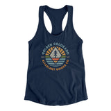 Golden Colorado Retro Badge Women's Racerback Tank-Midnight Navy-Allegiant Goods Co. Vintage Sports Apparel