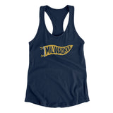 Milwaukee Pennant Women's Racerback Tank-Allegiant Goods Co. Vintage Sports Apparel