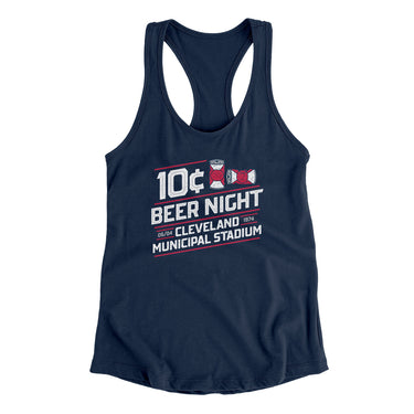 10 Cent Beer Night Women's Racerback Tank-Allegiant Goods Co. Vintage Sports Apparel