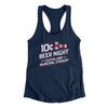 10 Cent Beer Night Women's Racerback Tank-Midnight Navy-Allegiant Goods Co. Vintage Sports Apparel