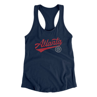 Atlanta Vintage Script Women's Racerback Tank-Allegiant Goods Co. Vintage Sports Apparel