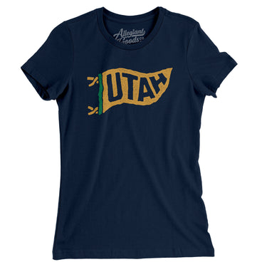 Utah Pennant Women's T-Shirt-Allegiant Goods Co. Vintage Sports Apparel