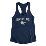 New Orleans Pickleball Women's Racerback Tank-Midnight Navy-Allegiant Goods Co. Vintage Sports Apparel