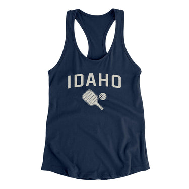Idaho Pickleball Women's Racerback Tank-Midnight Navy-Allegiant Goods Co. Vintage Sports Apparel