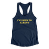 I've Been To Albany Women's Racerback Tank-Midnight Navy-Allegiant Goods Co. Vintage Sports Apparel