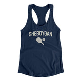 Sheboygan Pickleball Women's Racerback Tank-Midnight Navy-Allegiant Goods Co. Vintage Sports Apparel