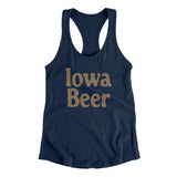 Iowa Beer Women's Racerback Tank-Midnight Navy-Allegiant Goods Co. Vintage Sports Apparel