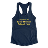 I've Been To Rocky Mountain National Park Women's Racerback Tank-Midnight Navy-Allegiant Goods Co. Vintage Sports Apparel
