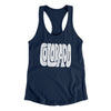 Colorado State Shape Text Women's Racerback Tank-Midnight Navy-Allegiant Goods Co. Vintage Sports Apparel