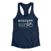 Mississippi Cycling Women's Racerback Tank-Midnight Navy-Allegiant Goods Co. Vintage Sports Apparel