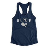 St. Pete Pickleball Women's Racerback Tank-Midnight Navy-Allegiant Goods Co. Vintage Sports Apparel