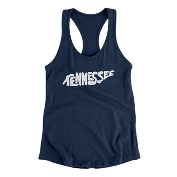 Tennessee State Shape Text Women's Racerback Tank-Allegiant Goods Co. Vintage Sports Apparel