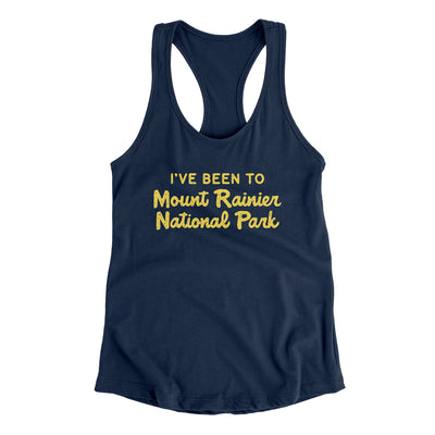 I've Been To Mount Rainier National Park Women's Racerback Tank-Midnight Navy-Allegiant Goods Co. Vintage Sports Apparel