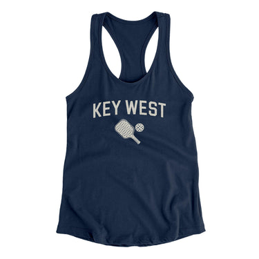 Key West Pickleball Women's Racerback Tank-Midnight Navy-Allegiant Goods Co. Vintage Sports Apparel