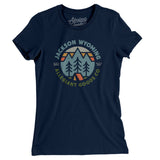 Jackson Wyoming Retro Badge Women's T-Shirt-Midnight Navy-Allegiant Goods Co. Vintage Sports Apparel