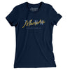 Memphis Overprint Women's T-Shirt-Midnight Navy-Allegiant Goods Co. Vintage Sports Apparel