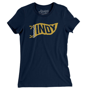 Indy Pennant Women's T-Shirt-Allegiant Goods Co. Vintage Sports Apparel