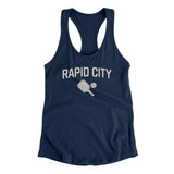 Rapid City Pickleball Women's Racerback Tank-Midnight Navy-Allegiant Goods Co. Vintage Sports Apparel