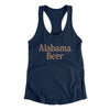 Alabama Beer Women's Racerback Tank-Midnight Navy-Allegiant Goods Co. Vintage Sports Apparel
