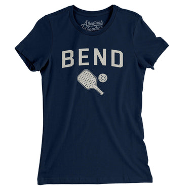 Bend Pickleball Women's T-Shirt-Midnight Navy-Allegiant Goods Co. Vintage Sports Apparel