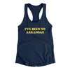 I've Been To Arkansas Women's Racerback Tank-Midnight Navy-Allegiant Goods Co. Vintage Sports Apparel