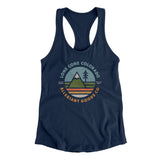 Lone Cone Colorado Retro Badge Women's Racerback Tank-Midnight Navy-Allegiant Goods Co. Vintage Sports Apparel