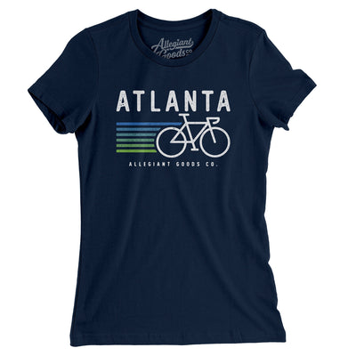 Atlanta Cycling Women's T-Shirt-Midnight Navy-Allegiant Goods Co. Vintage Sports Apparel