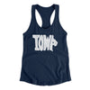 Iowa State Shape Text Women's Racerback Tank-Midnight Navy-Allegiant Goods Co. Vintage Sports Apparel