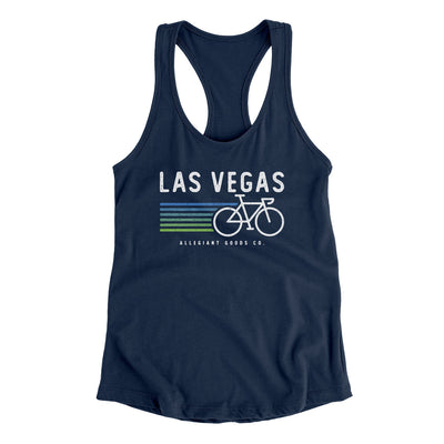 Las Vegas Cycling Women's Racerback Tank-Midnight Navy-Allegiant Goods Co. Vintage Sports Apparel