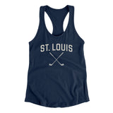 St. Louis Golf Women's Racerback Tank-Midnight Navy-Allegiant Goods Co. Vintage Sports Apparel