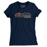 Scottsdale Mountain Sunset Women's T-Shirt-Midnight Navy-Allegiant Goods Co. Vintage Sports Apparel